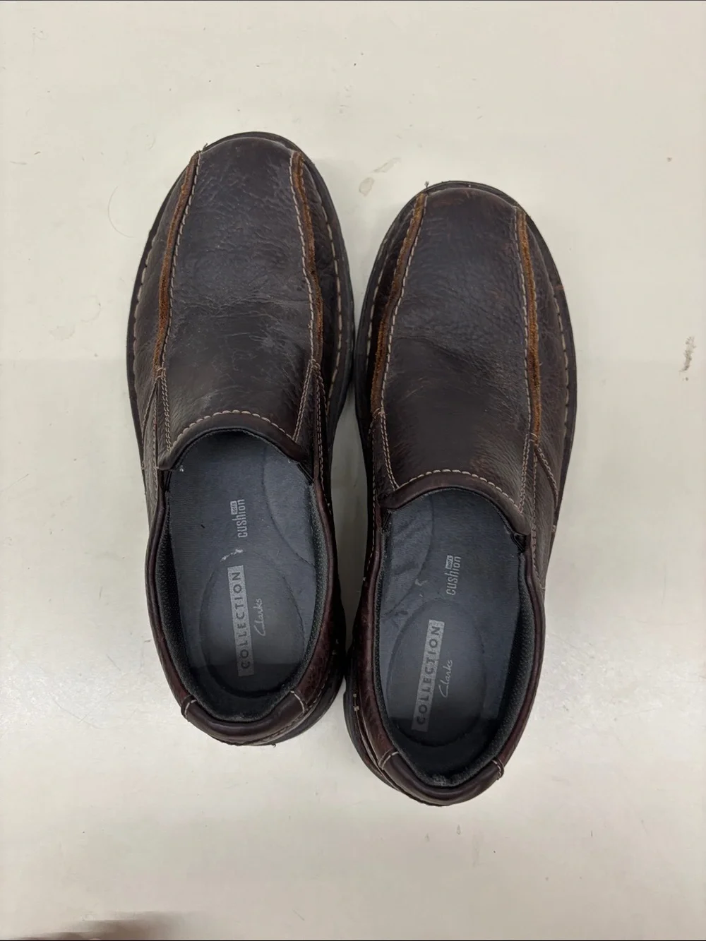 Clarks Men's Dark Brown Leather Slip-On Loafers